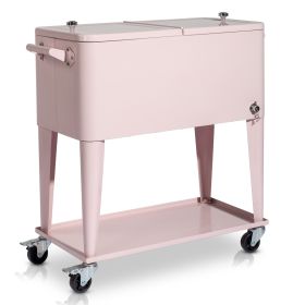 Freezer & Insulated Trolley 87.5x39x91cm (Color: Pink)
